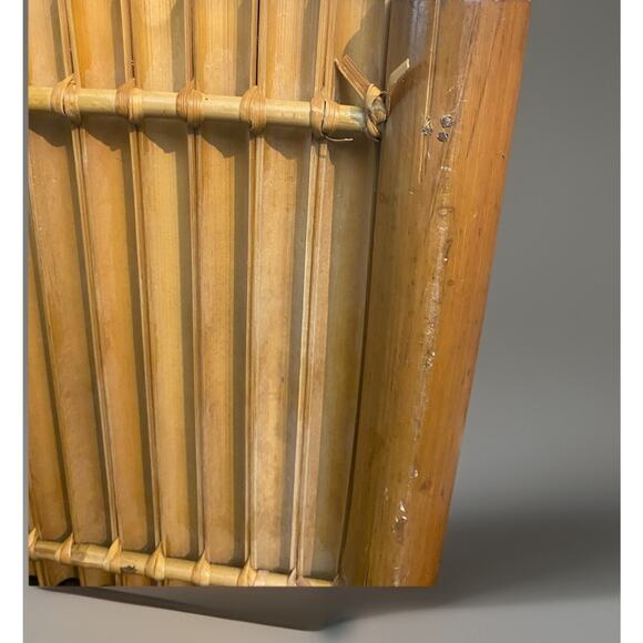 Rare Midcentury Tropical Split Bamboo Serving Tray 20"x14.5" - Picture 5 of 5